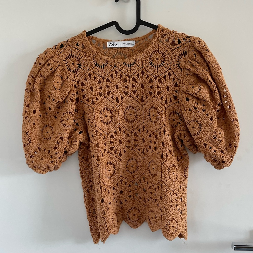 Crochet brown top